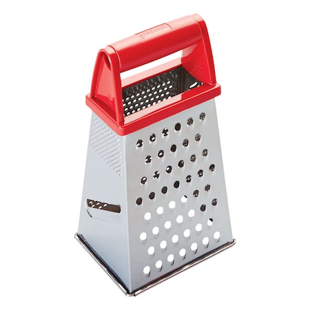 Good Cook Good Cook Silver/Red Stainless Steel Box Grater 15601